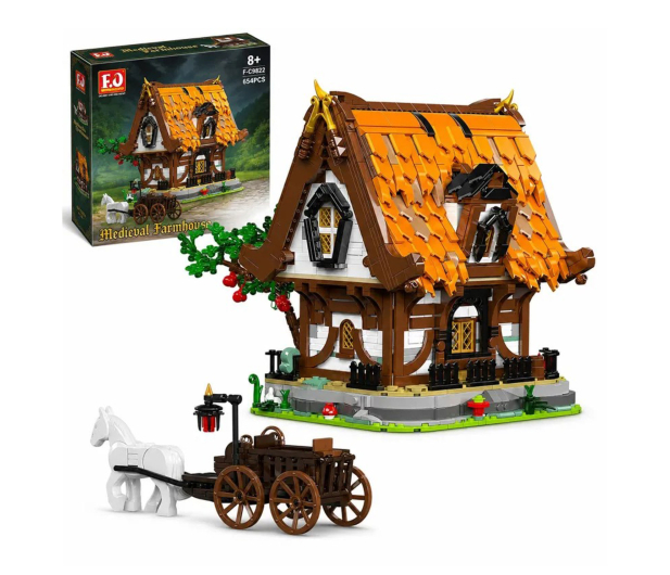 Mould King Klocki konstrukcyjne Średniowieczna drewniana chata 2192 el. - 1551613 - zdjęcie
